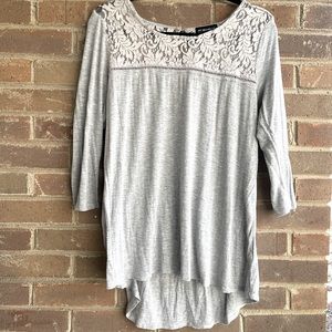 3/4 Sleeve Flowy and Laced Blouse